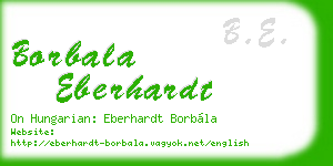 borbala eberhardt business card
